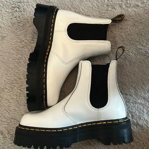 White platform dr marten shoes. Worn twice!!